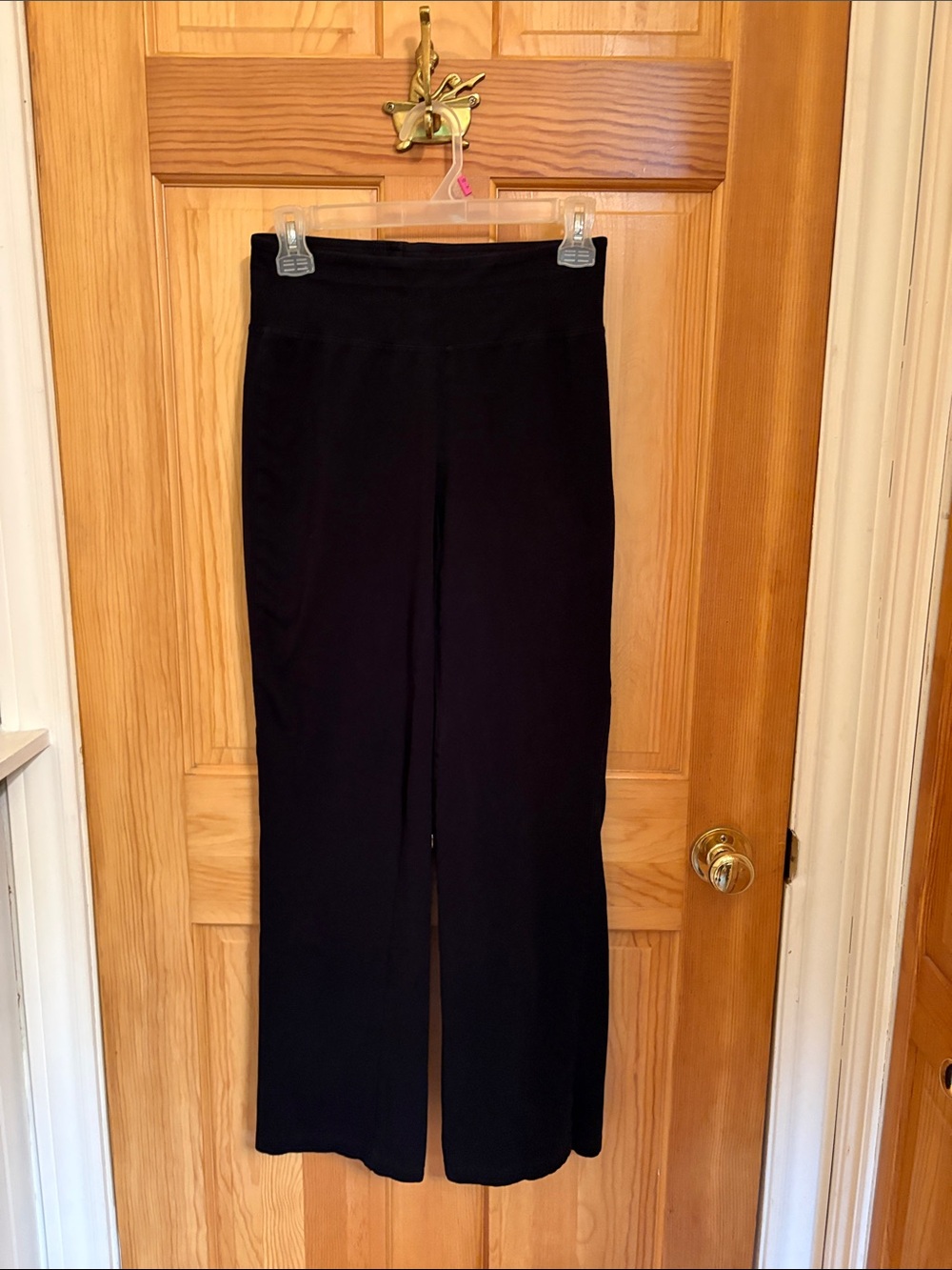 Wide-Leg Pull-On Pants in Black